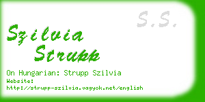 szilvia strupp business card